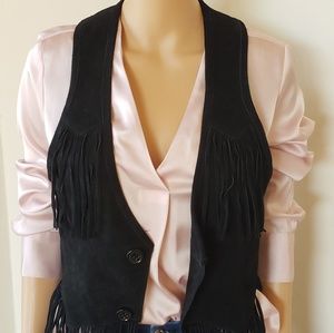 True Religion Suede Fringed Vest